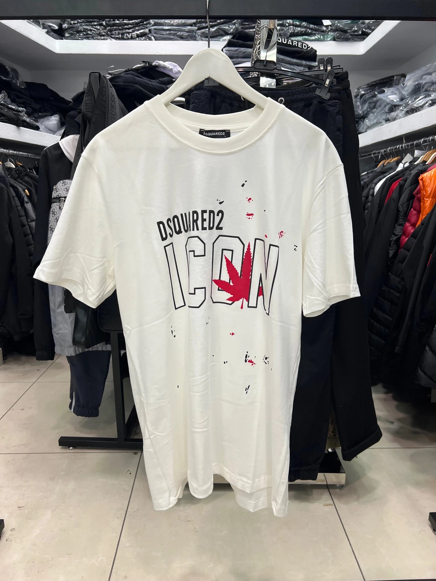 T-SHIRT DSQ ICON WHITE