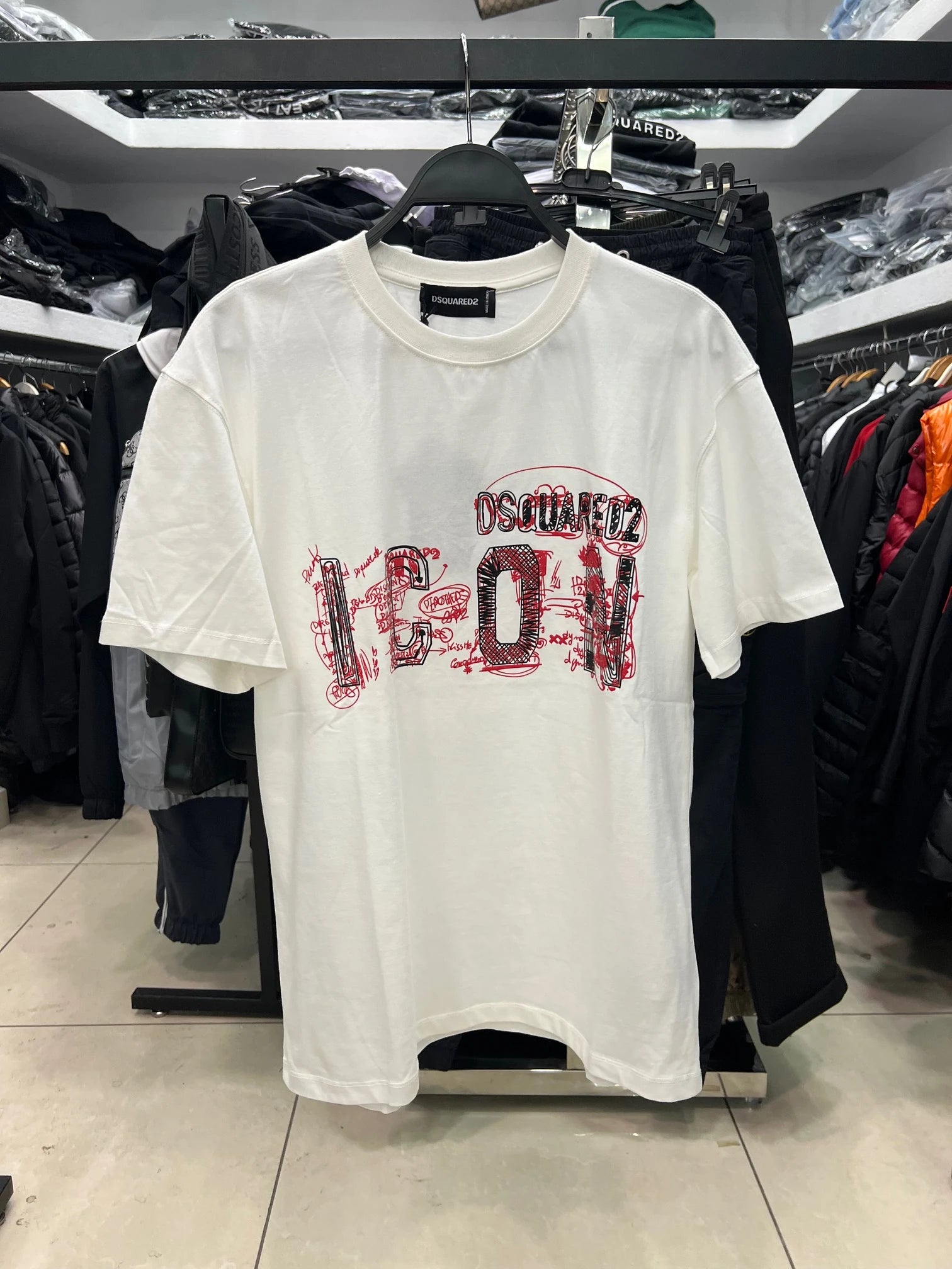 T-SHIRT DSQ ICON WHITE 2