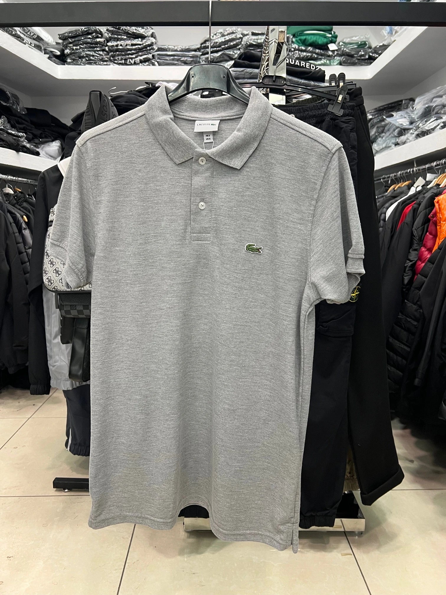 T-SHIRT POLO LACOSTE GREY