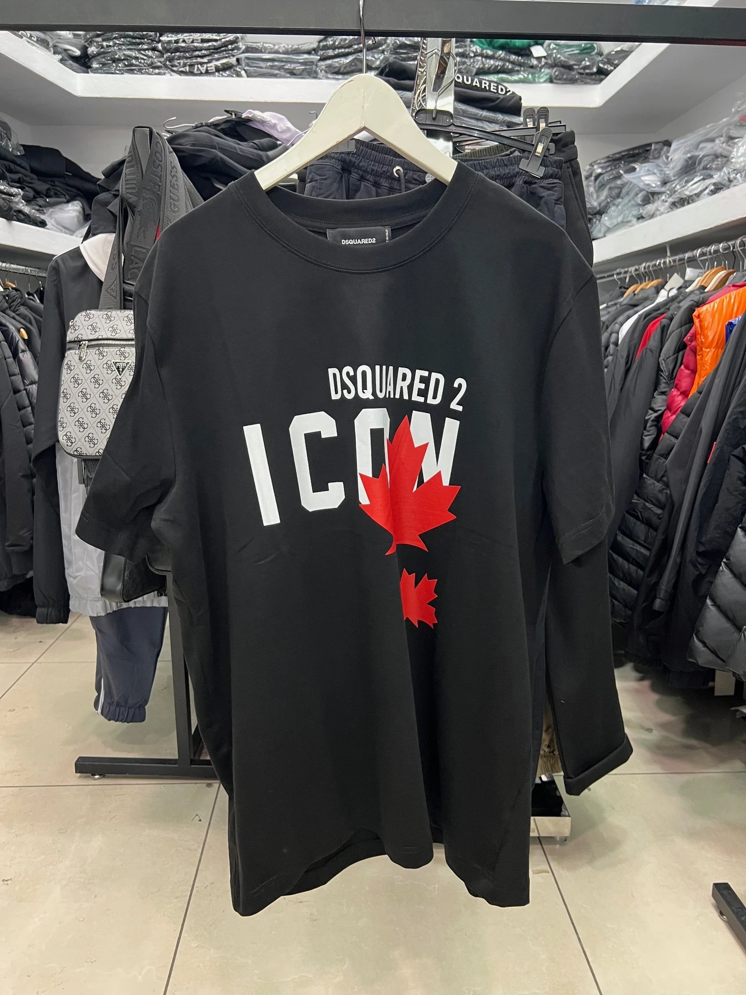 T-SHIRT DSQ ICON BLACK